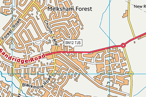 SN12 7JS map - OS VectorMap District (Ordnance Survey)