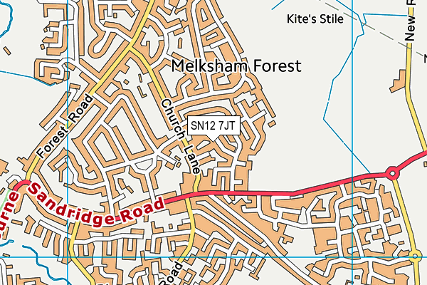 SN12 7JT map - OS VectorMap District (Ordnance Survey)