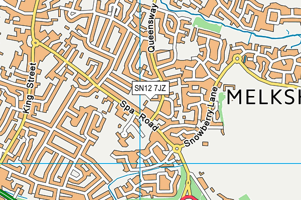 SN12 7JZ map - OS VectorMap District (Ordnance Survey)