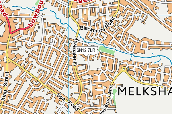 SN12 7LR map - OS VectorMap District (Ordnance Survey)