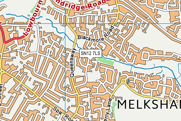 SN12 7LS map - OS VectorMap District (Ordnance Survey)