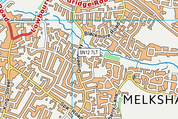 SN12 7LT map - OS VectorMap District (Ordnance Survey)