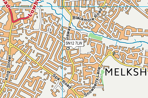 SN12 7LW map - OS VectorMap District (Ordnance Survey)