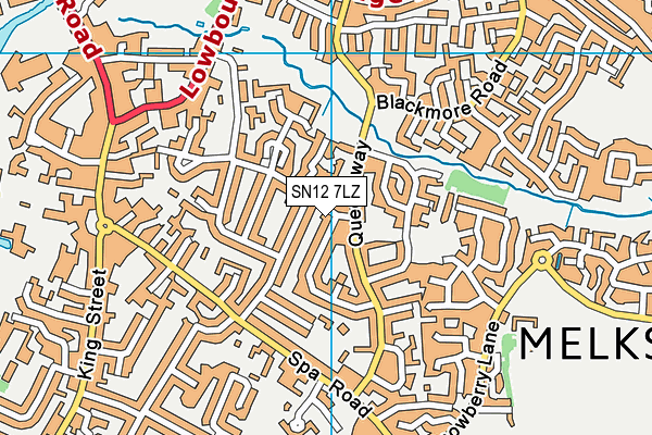 SN12 7LZ map - OS VectorMap District (Ordnance Survey)