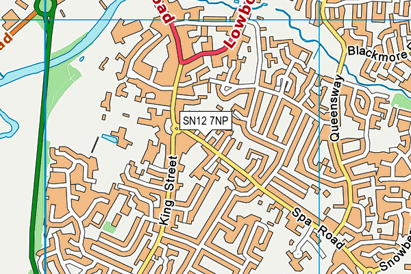 SN12 7NP map - OS VectorMap District (Ordnance Survey)