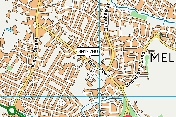 SN12 7NU map - OS VectorMap District (Ordnance Survey)