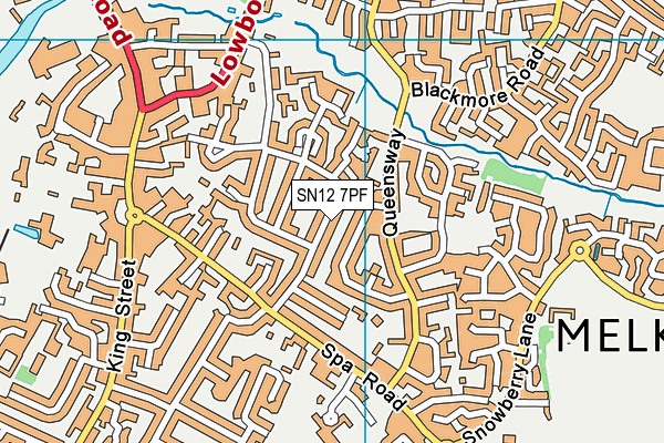 SN12 7PF map - OS VectorMap District (Ordnance Survey)