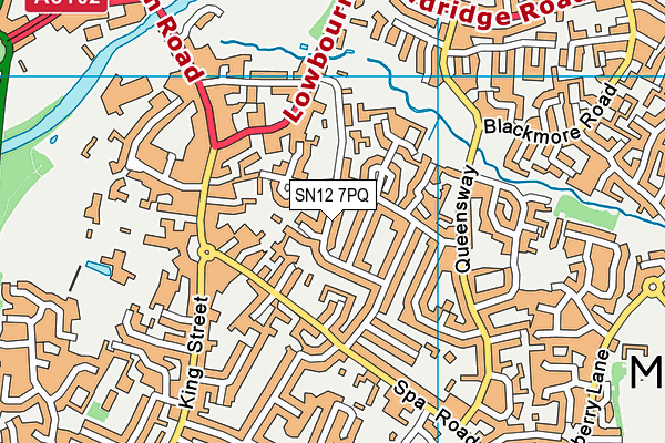 SN12 7PQ map - OS VectorMap District (Ordnance Survey)