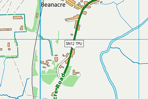 SN12 7PU map - OS VectorMap District (Ordnance Survey)