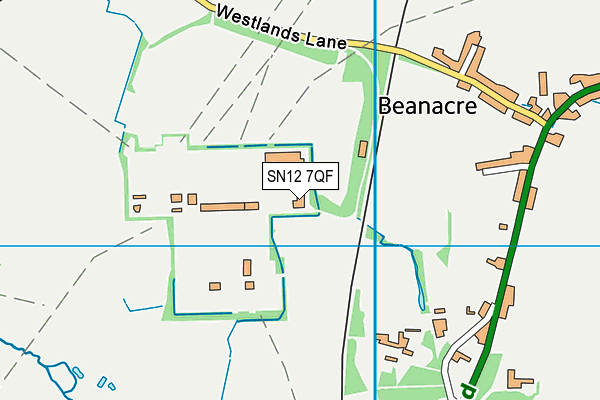 SN12 7QF map - OS VectorMap District (Ordnance Survey)