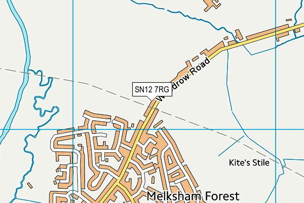 SN12 7RG map - OS VectorMap District (Ordnance Survey)