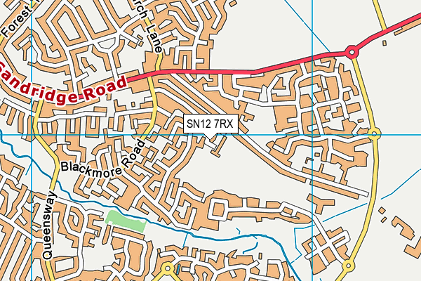 SN12 7RX map - OS VectorMap District (Ordnance Survey)