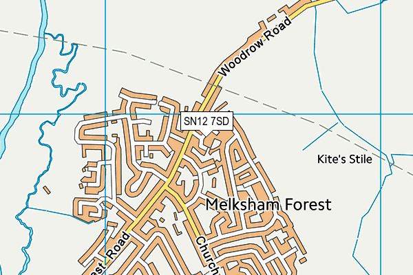 SN12 7SD map - OS VectorMap District (Ordnance Survey)