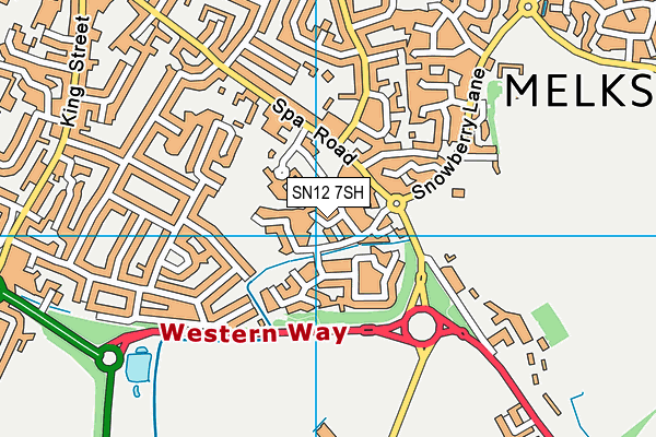 SN12 7SH map - OS VectorMap District (Ordnance Survey)