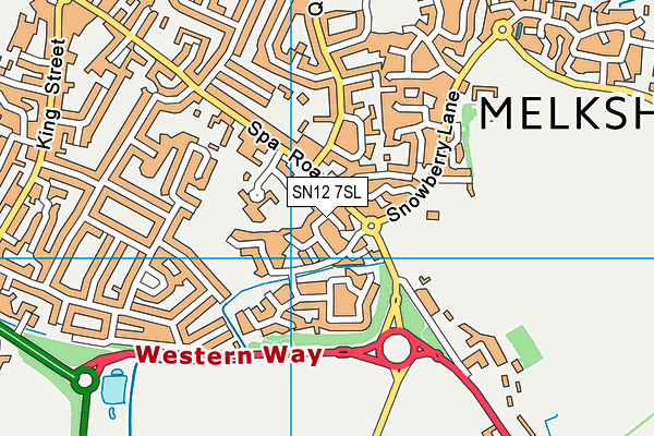 SN12 7SL map - OS VectorMap District (Ordnance Survey)