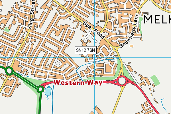 Hospital Pitch Campion Drive map (SN12 7SN) - OS VectorMap District (Ordnance Survey)