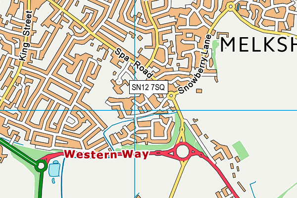 SN12 7SQ map - OS VectorMap District (Ordnance Survey)