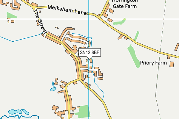 SN12 8BF map - OS VectorMap District (Ordnance Survey)