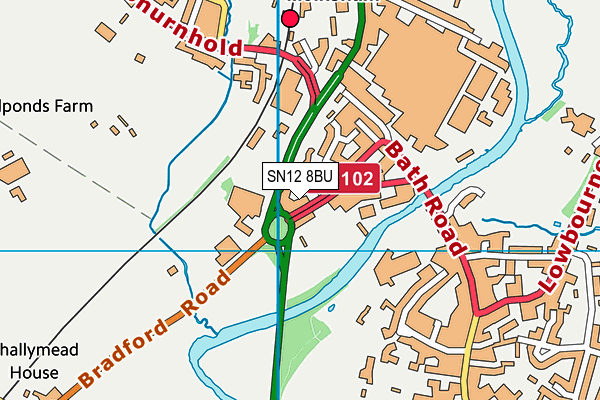 Snap Fitness (Melksham) map (SN12 8BU) - OS VectorMap District (Ordnance Survey)