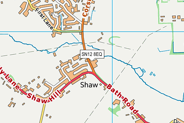 Shaw CE Primary School map (SN12 8EQ) - OS VectorMap District (Ordnance Survey)