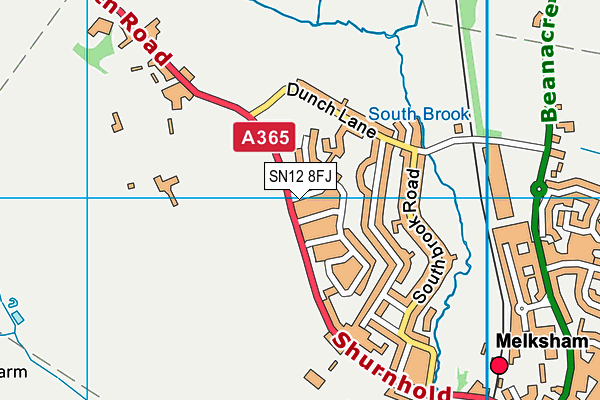 SN12 8FJ map - OS VectorMap District (Ordnance Survey)