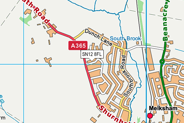 SN12 8FL map - OS VectorMap District (Ordnance Survey)