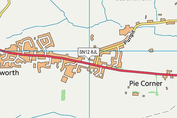 SN12 8JL map - OS VectorMap District (Ordnance Survey)