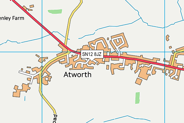 SN12 8JZ map - OS VectorMap District (Ordnance Survey)