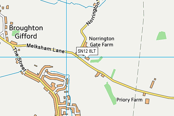 SN12 8LT map - OS VectorMap District (Ordnance Survey)