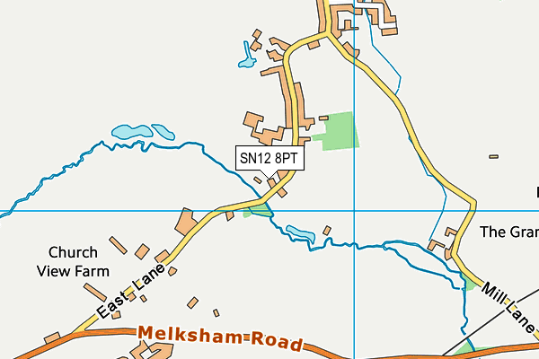 SN12 8PT map - OS VectorMap District (Ordnance Survey)