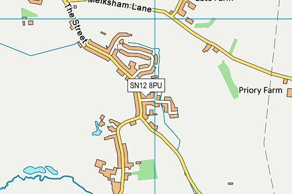 SN12 8PU map - OS VectorMap District (Ordnance Survey)