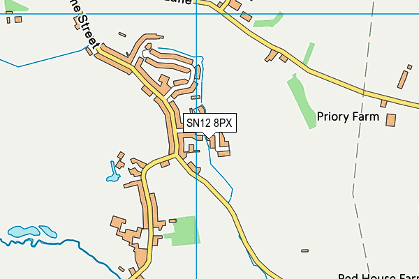 SN12 8PX map - OS VectorMap District (Ordnance Survey)