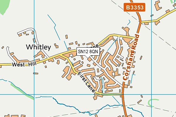 SN12 8QN map - OS VectorMap District (Ordnance Survey)