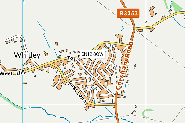 SN12 8QW map - OS VectorMap District (Ordnance Survey)