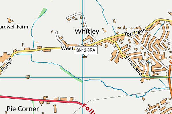 SN12 8RA map - OS VectorMap District (Ordnance Survey)