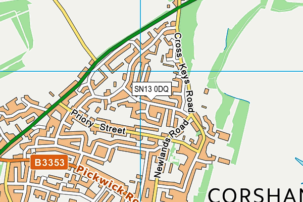 SN13 0DQ map - OS VectorMap District (Ordnance Survey)