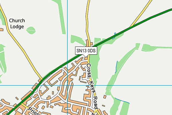 SN13 0DS map - OS VectorMap District (Ordnance Survey)