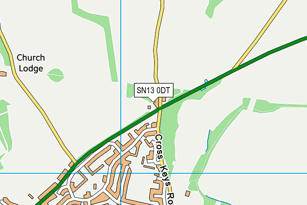 SN13 0DT map - OS VectorMap District (Ordnance Survey)