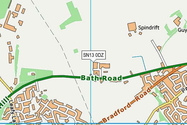 SN13 0DZ map - OS VectorMap District (Ordnance Survey)