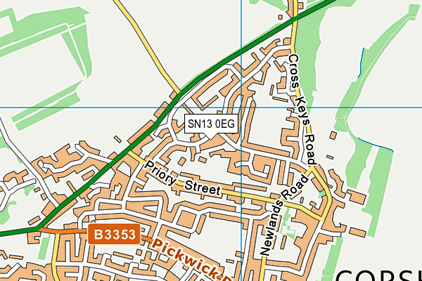 Corsham Regis Primary Academy map (SN13 0EG) - OS VectorMap District (Ordnance Survey)