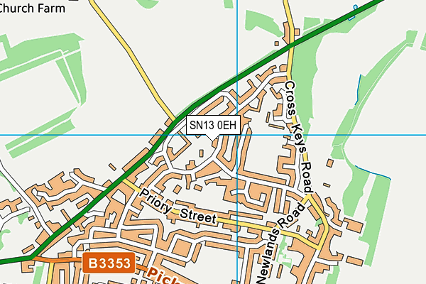 SN13 0EH map - OS VectorMap District (Ordnance Survey)