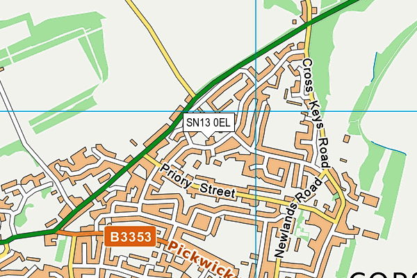 SN13 0EL map - OS VectorMap District (Ordnance Survey)