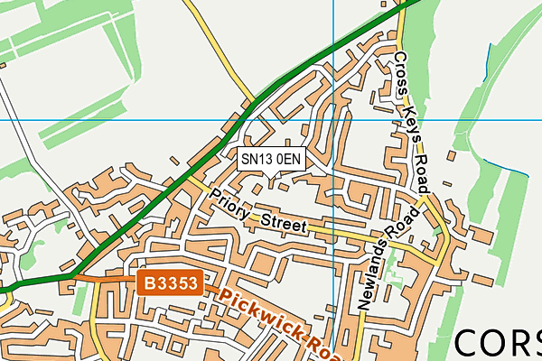 SN13 0EN map - OS VectorMap District (Ordnance Survey)