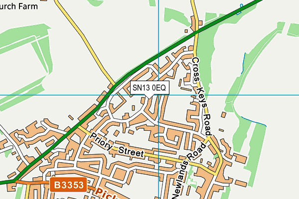 SN13 0EQ map - OS VectorMap District (Ordnance Survey)