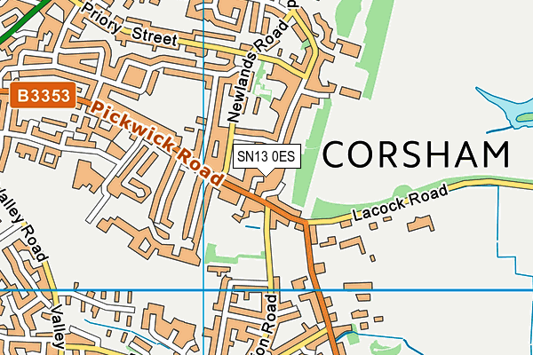 Map of HUNTER FRENCH (CORSHAM) LIMITED at district scale