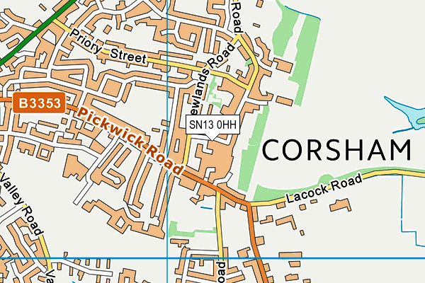 SN13 0HH map - OS VectorMap District (Ordnance Survey)