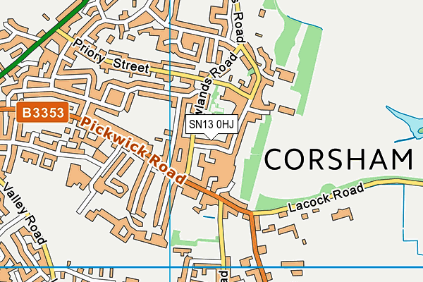 SN13 0HJ map - OS VectorMap District (Ordnance Survey)