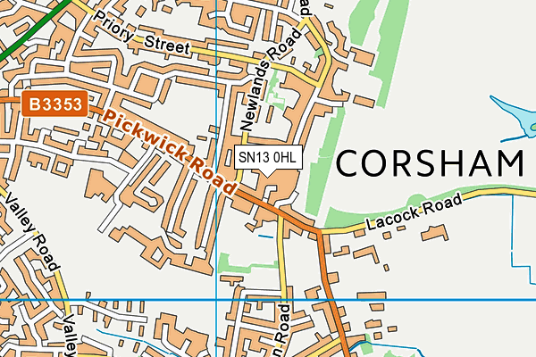 SN13 0HL map - OS VectorMap District (Ordnance Survey)