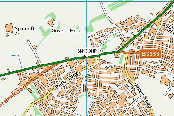 SN13 0HP map - OS VectorMap District (Ordnance Survey)