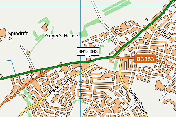 SN13 0HS map - OS VectorMap District (Ordnance Survey)